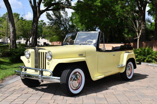 Simply Stunning Restored 1949 Willys Jeepster 2.2L 3 Speed Manual w/ Overdrive 1949 Willys Jeep Willys Jeepster Hertz Cloth Convertible top