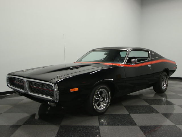 SINISTER BLACK FINISH, STRONG 406 V8 STROKER, BUILDSHEET, SUPER CLEAN MOPAR! 1972 Dodge Charger