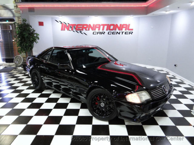 SL500 Mercedes Benz 500SL Roadster Triple Black AMG Bumper 18" Wheels Well Maint 1991 Mercedes-Benz 500-Series SL500