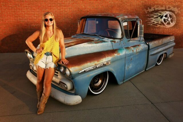 1959 Chevrolet C-10 FLEETSIDE APACHE Hot Rat Rod Chevy Pickup Truck - photo 2