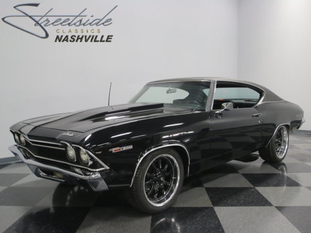 SLICK & STRAIGHT, TRIPLE BLACK, 350CI MOTOR, SOUNDS GREAT, FRONT DISCS, CLEAN! 1969 Chevrolet Chevelle