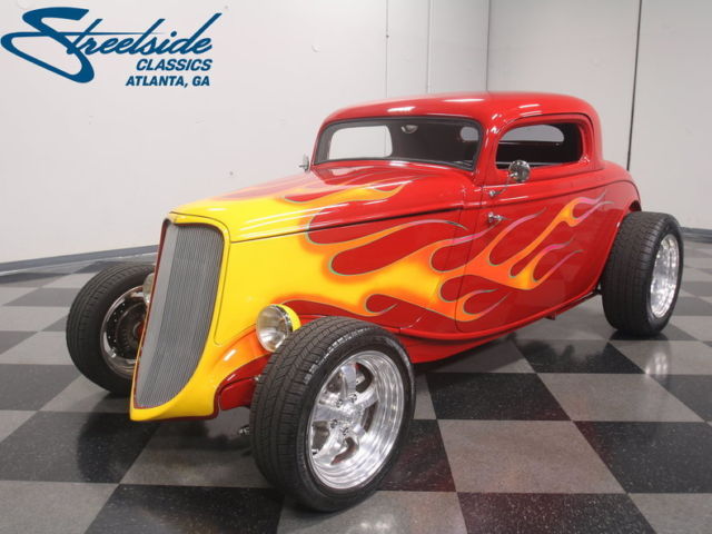 SLICK-BUILT STREETROD, 350 V8, AUTO, PWR FRNT DISC/STEER, COILOVERS, R134A A/C!! 1933 Ford 3 Window Coupe