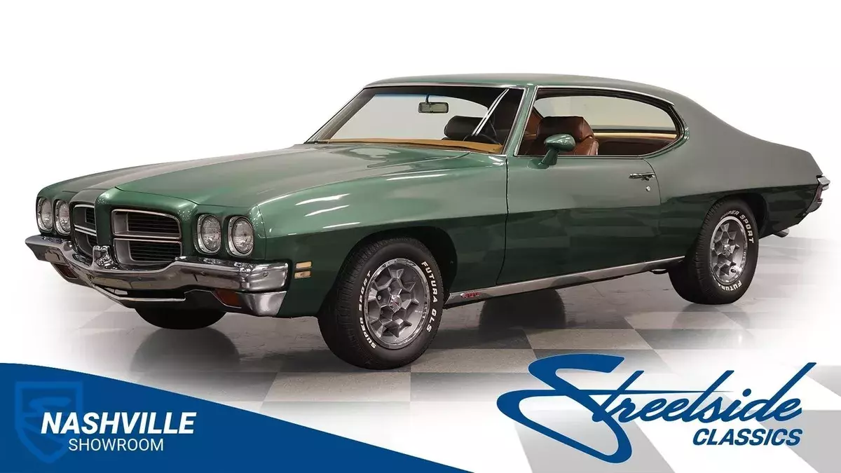 Slick green metallic paint 350ci motor five speed manual 1972 Pontiac Le Mans