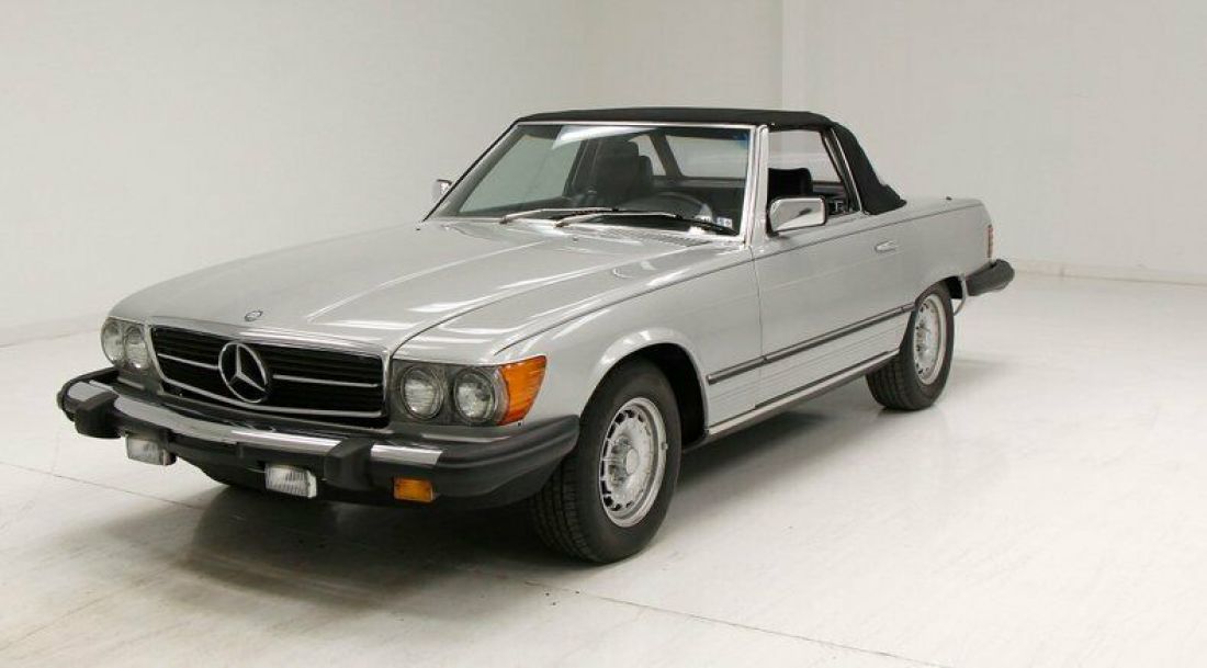 Smooth 3.8 Liter V8/Nice Original Interior/Shiny Astral Silver Paint/2 Tops 1984 Mercedes-Benz 380 SL Convertible