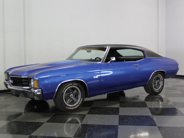 SMOOTH RUNNING 350CI MOTOR, TH350 TRANS, NICE BLUE PAINT W/ BLACK STRIPES, CLEAN 1972 Chevrolet Chevelle