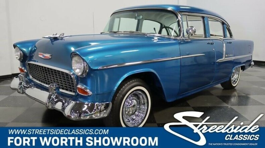 Smooth Running Crate 350 V8, Auto, New Dual Exhaust, Very Stylish Tri-Five! 1955 Chevrolet Bel Air/150/210 4 Door Sedan