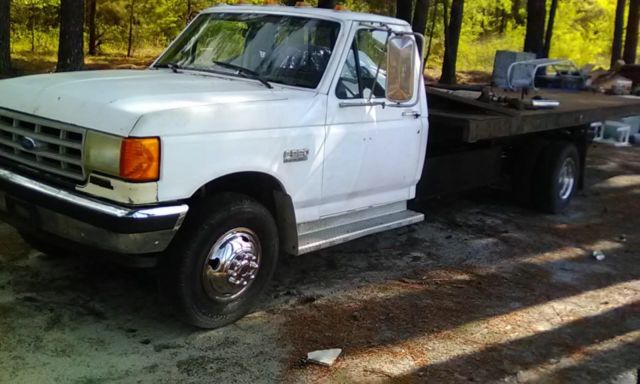 Solid 1990 Ford F-350 7.3 tilt bed car hauler flatbed rollback Needs engine 4.9 1980 Ford F-350