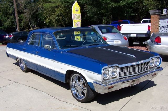 SOLID OLDER RESTORED DRIVER CHROME 20s POWERGLIDE LOVE MACHINE BEL AIR BISCAYNE 1964 Chevrolet Impala LS 9 SWAP 5.7L 350 4BBL V8 TU-TONE