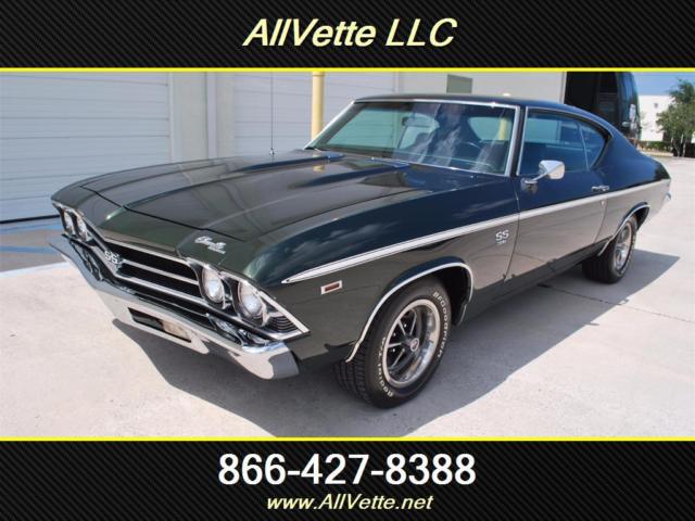 SS 396 Green/Green Factory A/C Automatic P.S P.B Buckets Console Restored 1969 Chevrolet Chevelle 396 SS