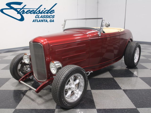 STEEL-BODY '32, GR8 PAINT/INTERIOR, CRATE 350 V8, AUTO, CUSTOM FRAME/COILOVERS! 1932 Ford Roadster
