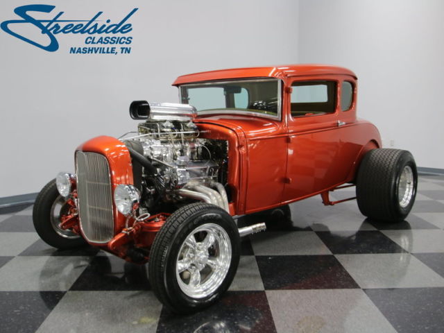 STEEL BODY, BUILT 383 STROKER W/ WEIAND BLOWER, HUGE M/T TIRES, NICE 5 WINDOW! 1930 Ford 5-Window Coupe