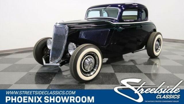 Steel Crate V8 Coupe Manual Classic Vintage Collector Blue White ZZ4 TKO600 Curr 1934 Ford 5-Window All Steel