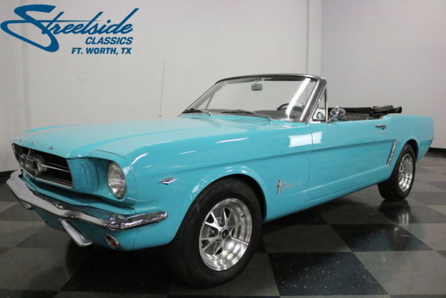 STRAIGHT & CLEAN 64 1/2! CORRECT COLORS & 260 V8, AUTO, A/C, PB W/ FRT DISC, WOW 1965 Ford Mustang Convertible