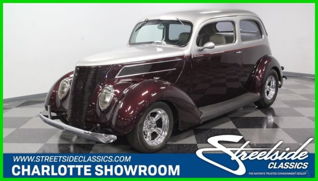 street rod hotrod ac power steering rack and pinion mustang II sbc 1937 1937 Ford Slantback Streetrod