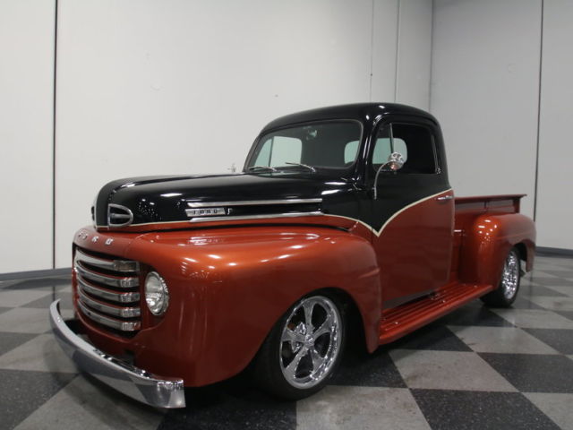 STRONG 302 V8, AOD TRANS, CUSTOM PAINT/INTERIOR, PWR FRNT DISCS/STEER, R134 A/C 1949 Ford F-100