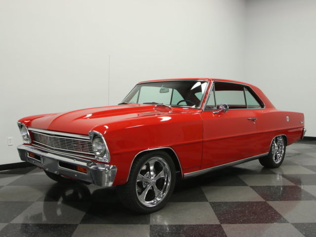 STRONG 383 V8 W/ 400+ HP, 2K MILES SINCE BUILT, LASER STRAIGHT, 4SPD, R134AC, A+ 1966 Chevrolet Nova