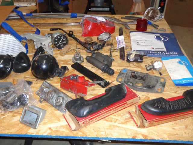 studebaker big lot of Parts Nos and used 1957 Studebaker parts lot