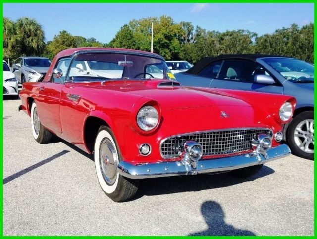 Stunning 1955 Ford Thunderbird Convertible 312 V8 3-Speed Manual Dual Tops 1955 Ford Thunderbird 1955 Ford Thunderbird Convertible