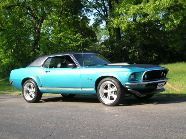 STUNNING 1969 FORD MUSTANG CUSTOM GT / MACH STYLING! TRIPLE CHROME! AQUA BLUE! 1969 Ford Mustang CUSTOM