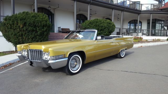 Stunning Byzantine Gold with black top & interior 1970 Cadillac DeVille Convertible