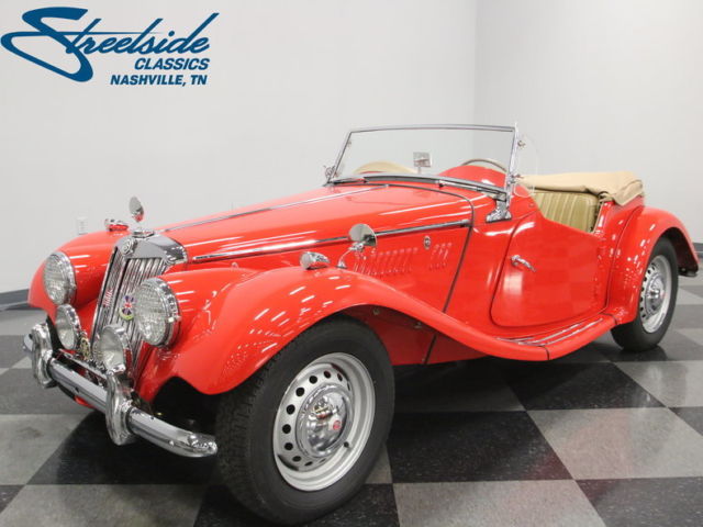 STUNNING GUARDS RED PAINT, GREAT RUNNING 1250CC MOTOR, RESTO PHOTOS, CLEAN TF! 1954 MG TF