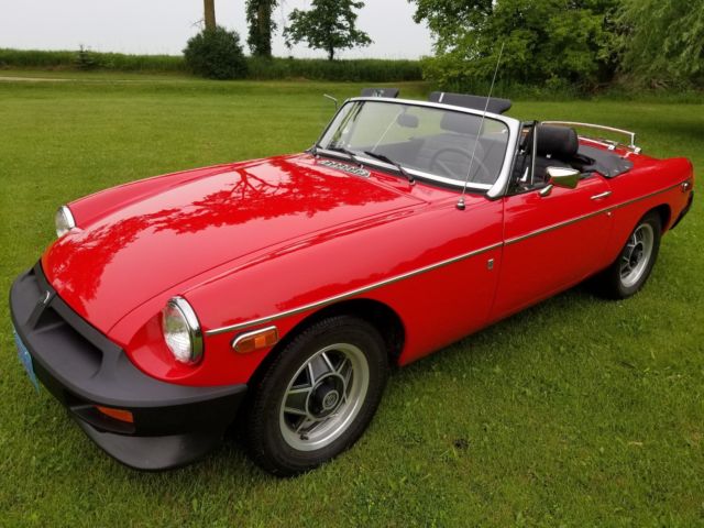 Stunning Red 1977 MG MGB Convertible Restoration Smooth British Ride N0 Reserve 1977 MG MGB