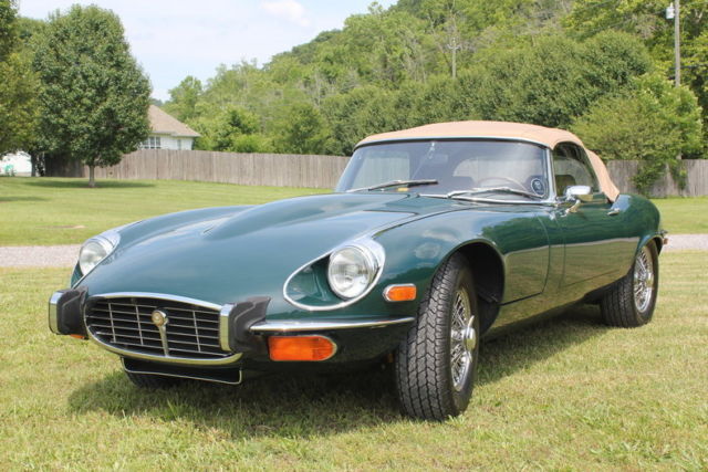 Stunning Well Preserved 4 Speed WIRE WHEEL A/C BRITISH RACING GREEN E TYPE 1973 Jaguar E-Type