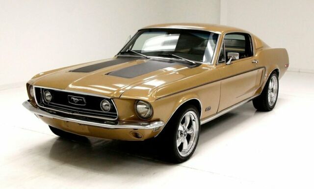 Sunlit Gold Paint 302 Cubes Of V8 Bullet Polished Wheels Fastback!!!! 1968 Ford Mustang Fastback
