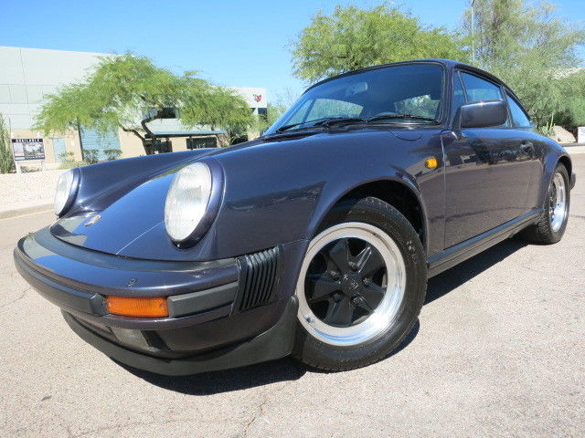 Sunroof Fuchs A/C #'s Matching Coupe 59k Orig Miles Prussian Blue 1987 1988 1985 1986 Porsche 911 Carrera Coupe