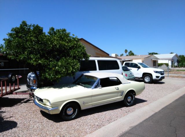Sunshine Yellow 66 Ford Mustang Convertible that is nice with under 90K miles. 1966 Ford Mustang Base