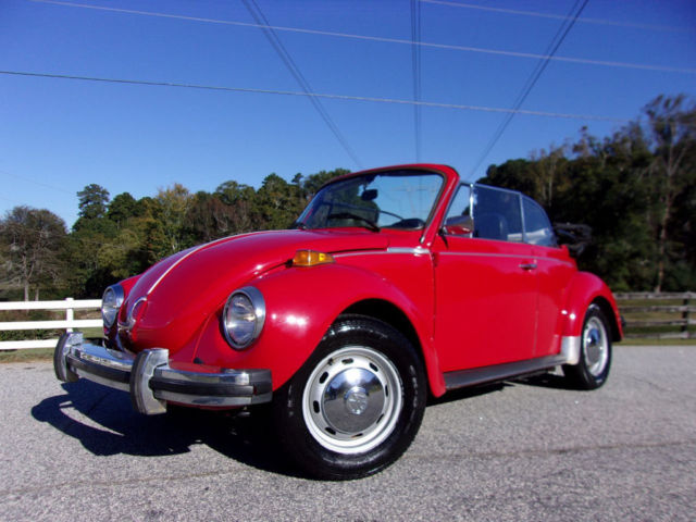 SUPER BEETLE KARMANN CONVERTIBLE 4CYL FUEL INJECTED 4 SPEED MANUAL ORIGINAL 61K 1978 Volkswagen Beetle-New SUPER BEETLE KARMANN CONVERTIBLE 4CYL FUEL INJECTE