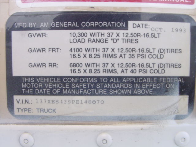 1993 Hummer H1 H1 - photo 3