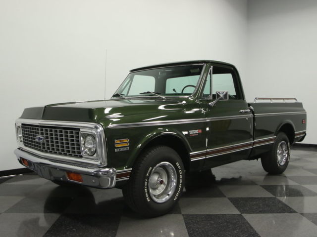 SUPER CLEAN RESTO, BUILT 350 V8, FACTORY TACH, COLD AC, PDB, PS, TOP-OF-THE-LINE 1971 Chevrolet C-10 Cheyenne Super
