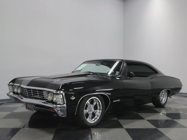 SUPER SLICK BLACK CHERRY PAINT, STRONG 383 STROKER, A/C, SHAVED DOOR HANDLES! 1967 Chevrolet Impala