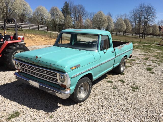 Super solid 1968 f-100 short bed perfect patina and color true head turner 1968 Ford F-100 Custom cab