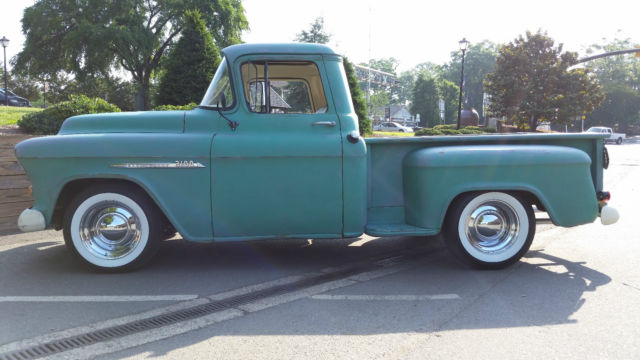 SUPER SOLID, LOWERED, WIDE WHITES AND 4-SPEED! AWESOME PATINA! 1955 Chevrolet Other Pickups