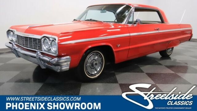 Super Sport Chevy V8 Auto Classic Vintage Collector Red A/C SBC Edelbrock Powerg 1964 Chevrolet Impala SS