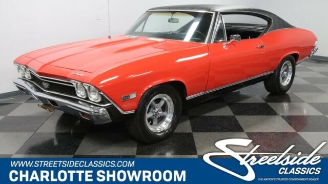 super sport red black vinyl interior big block bbc chevy chrome vintage classic 1968 Chevrolet Chevelle SS 396