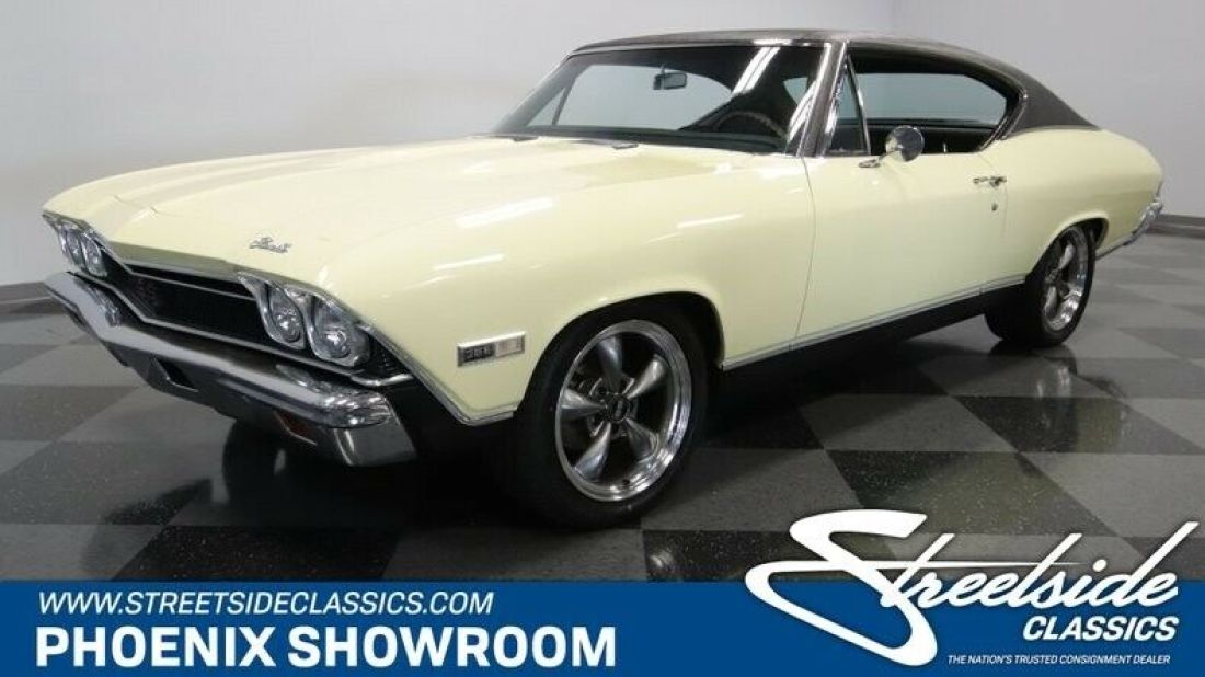 Super Sport V8 Auto Classic Vintage Collector Butternut Yellow Chevy Edelbrock M 1968 Chevrolet Chevelle SS 396