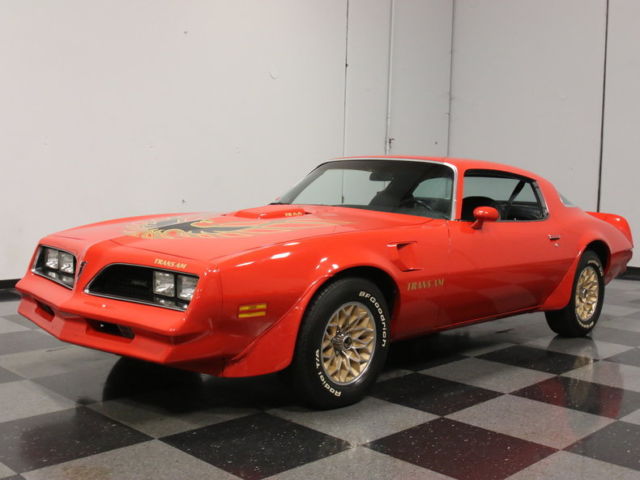 SUPERCLEAN BUCCANEER RED T/A, NUMBERS MATCHING 400 V8, AUTO, FACTORY A/C!! 1977 Pontiac Firebird Trans Am