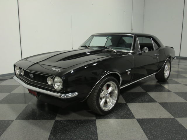 SUPERSLICK '67, BLACK-ON-BLACK, 350 V8, AUTO, DUALS, PWR FRNT DISC, PS, R134 AC 1967 Chevrolet Camaro