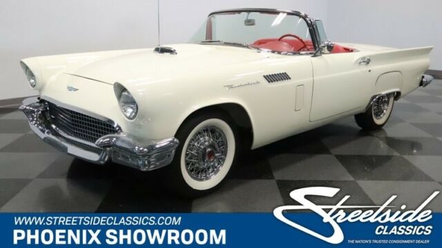 T-Bird Bird V8 Droptop Auto Classic Vintage Collector Restored Receipts White Re 1957 Ford Thunderbird Convertible