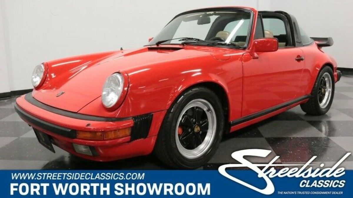 Targo Top, Stock w/ Cold Air Intake, Guards Red Over Tan, Air Cooled! Very Sharp 1984 Porsche 911 Carrera