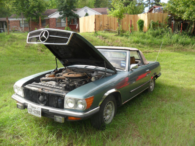 teal with saddle interior, needs face lift , runs and drives fine, new tires 1974 Mercedes-Benz SL-Class