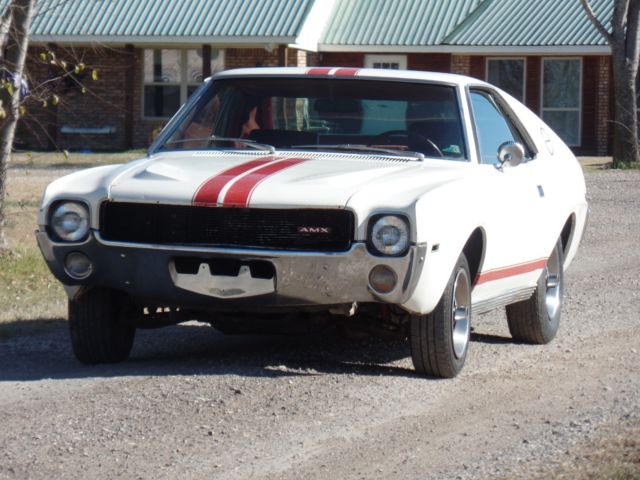 TEXAS SOLID BARN FIND SURVIVOR PROJECT 1968 AMC AMX RUNS & MOVES / 4K UHD VIDEO 1968 AMC AMX X-CODE 390 4-SPEED w A/C