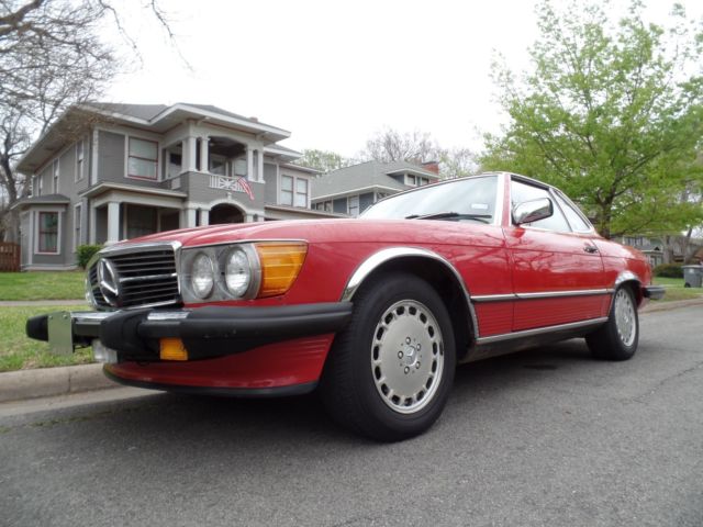 TEXAS SOLID GARAGE KEPT TWO OWNER ALL ORIGINAL BOOKS WINDOW STICKER barn find 1987 Mercedes-Benz SL-Class 3-DAY AUCTION TRUE NO RESERVE ESTATE SALE BARGAIN
