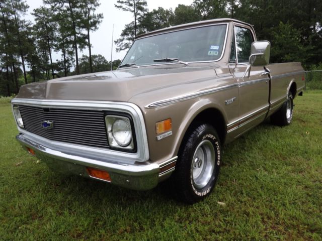 TEXAS SOLID NICE PAINT and BODY RESTORED AS NEEDED ON WELL PRESERVED ORIGINAL 1972 Chevrolet C-10 Custom 10 Deluxe Pickup