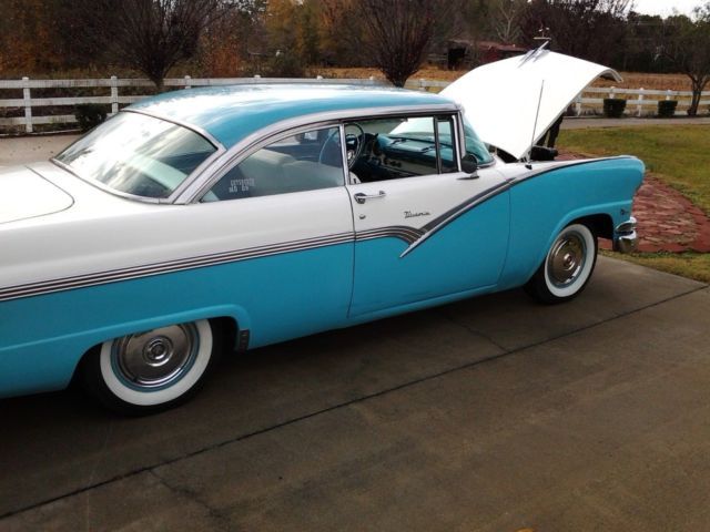 This car has been completely restored and ready to drive home 1956 Ford Crown Victoria white and green