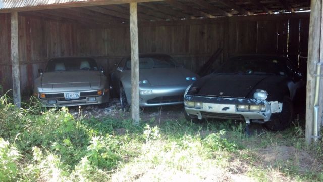 Three Porsches in a barn 1985 Porsche 928 S