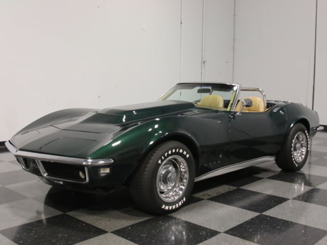 TOUGH BRITISH GREEN 'VETTE, CALI CAR, BUILT 327, ALUMINUM HEADS, MUNCIE 4-SPEED! 1968 Chevrolet Corvette